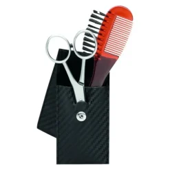 Bartpflege-Etui Carbon, rostfrei