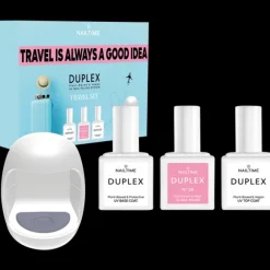 Duplex Travel Set = Mini-Power LED Light + UV Base Coat + UV Top Coat + Nail Polish 59