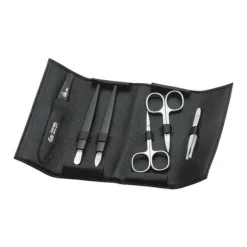Maniküre-Wickel-Etui Nappa, vernickelt