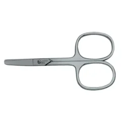 Nagelschere, aufgebogen, glatt, vernickelt - Babyschere, stumpfe Spitze