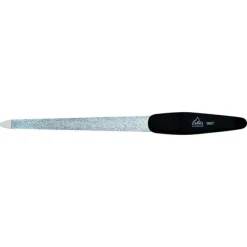 Saphir-Flachfeile mit Griff, grob/fein, verchromt - vorne spitz