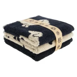 Seifenlappen We love Dogs Bundle schwarz/beige 30x30